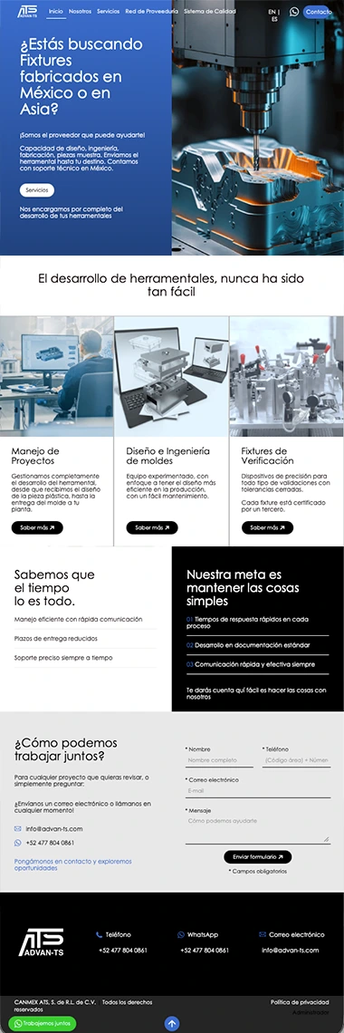 Página web paquete Profesional Advace TS