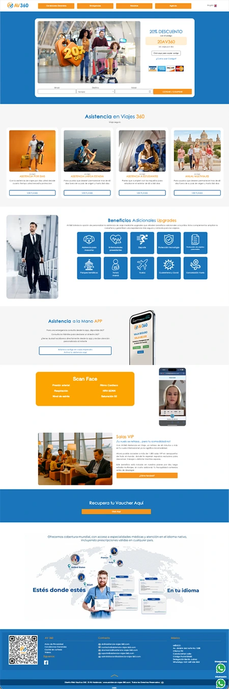 Página web paquete Profesional AV 360