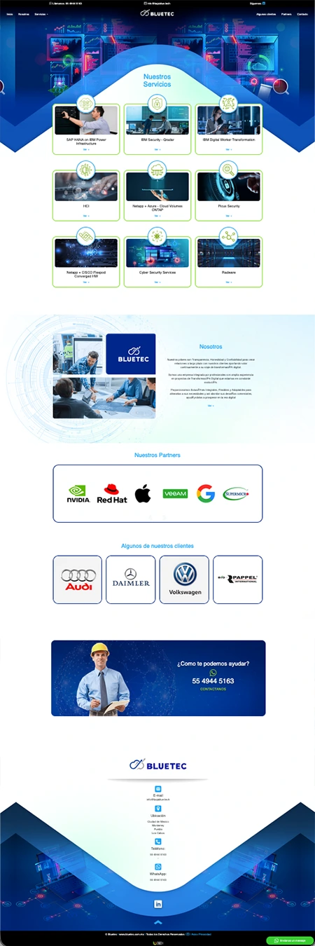 Página web paquete Profesional Bajablue Tech