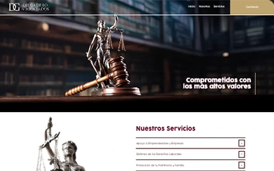 Página web paquete Profesional Delgadillo y Asociados