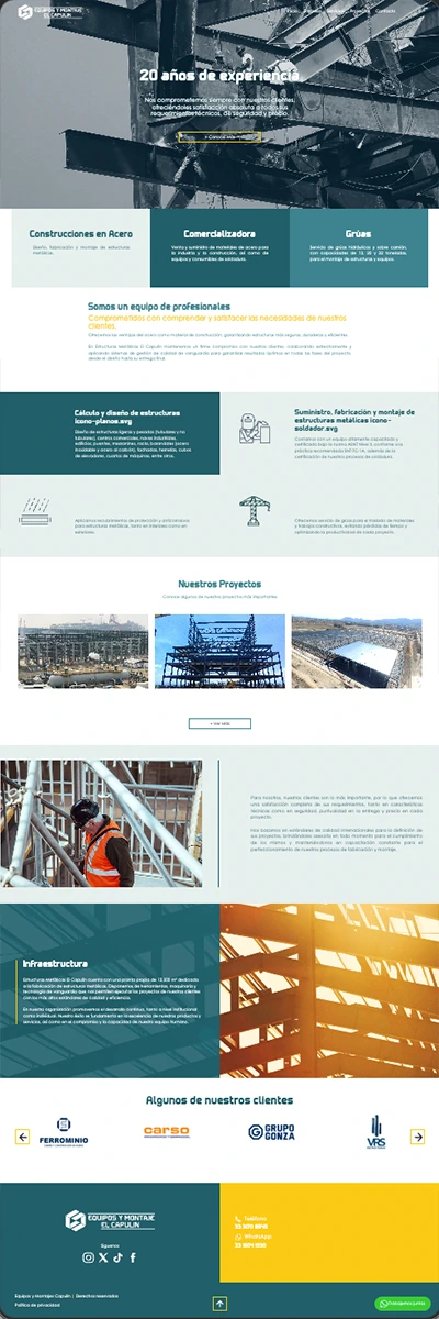 Página web paquete Profesional Em Capulin