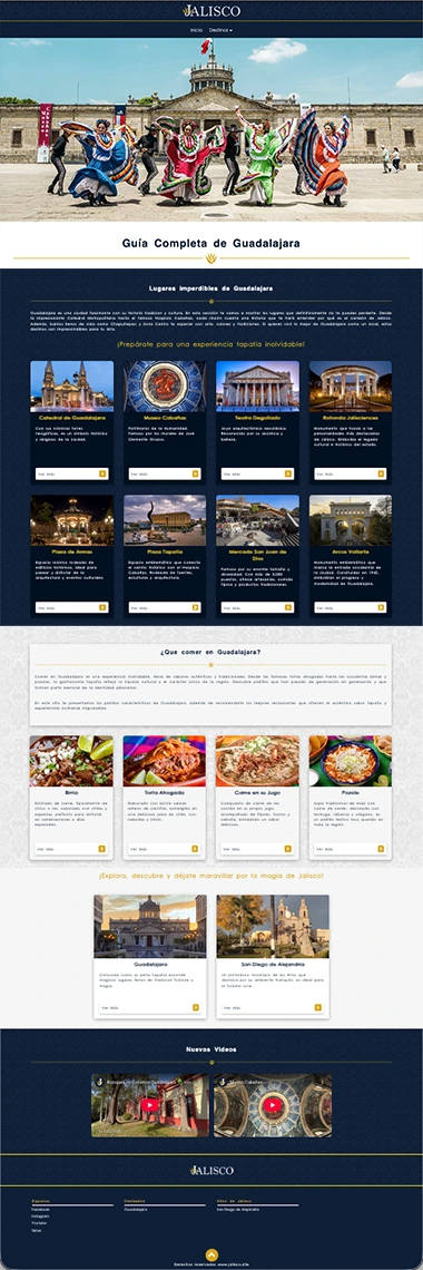 Página web paquete Avanzado Jalisaco Site